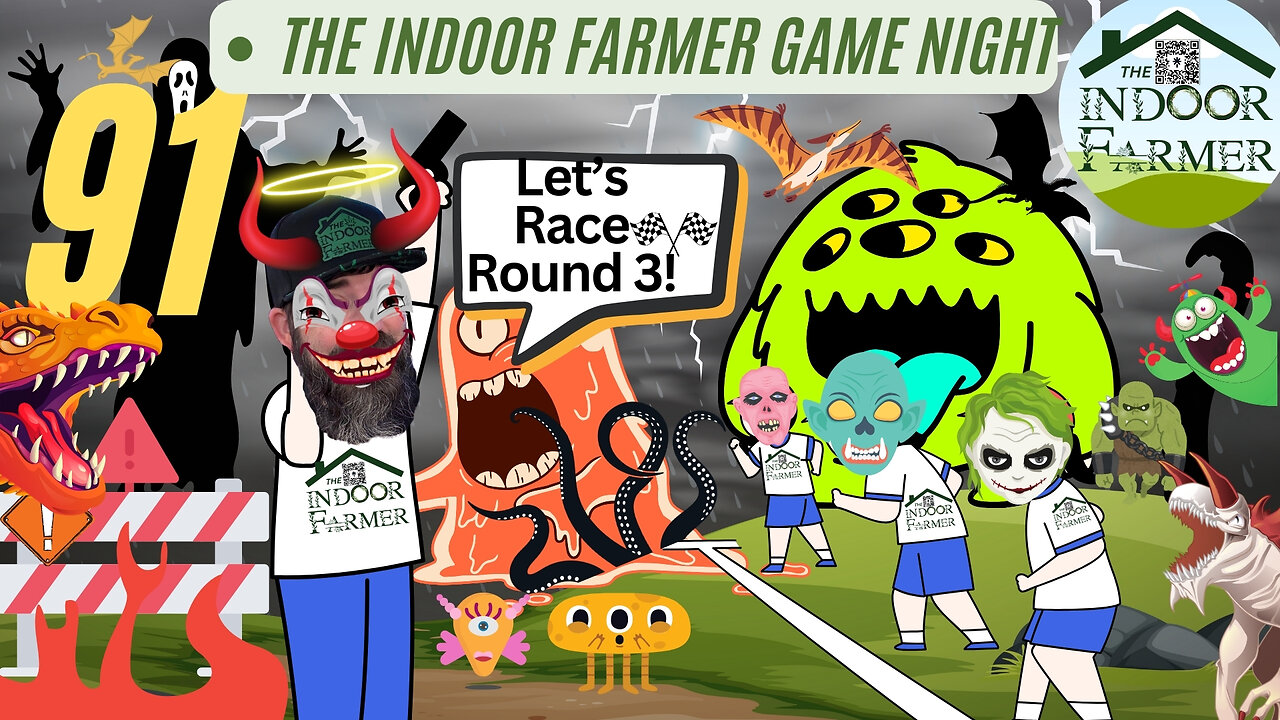 The Indoor Farmer Game Night ep 92, Foot Race Round 3, Let's Play