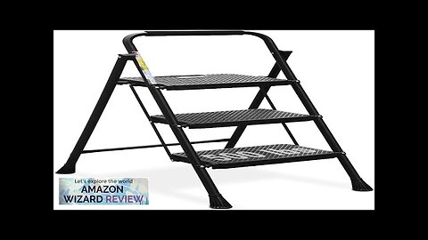 HBTower 3 Step Ladder Folding Step Stool with Wide Anti-Slip Pedal 500lbs Review