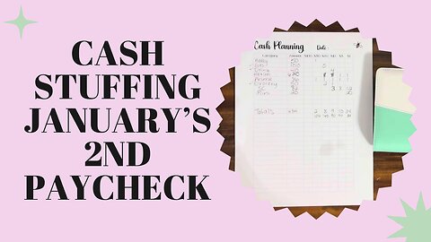 Cash Stuffing January’s 2nd Paycheck|Low income cash stuffing