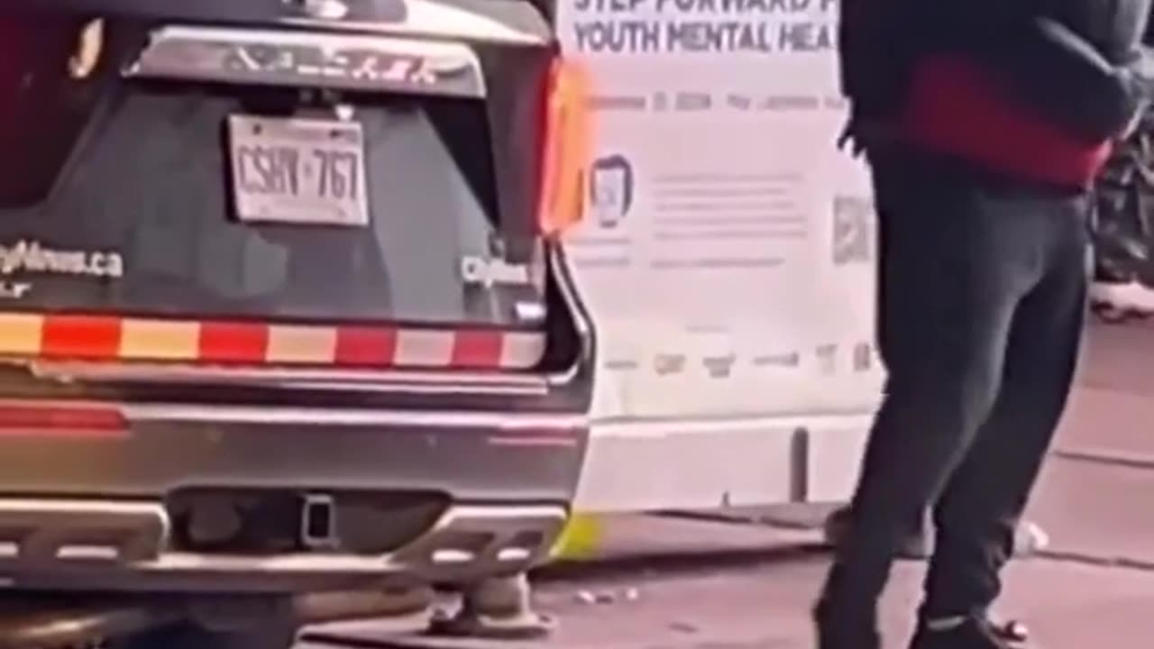 illegal African migrant pooping in public - CANADA