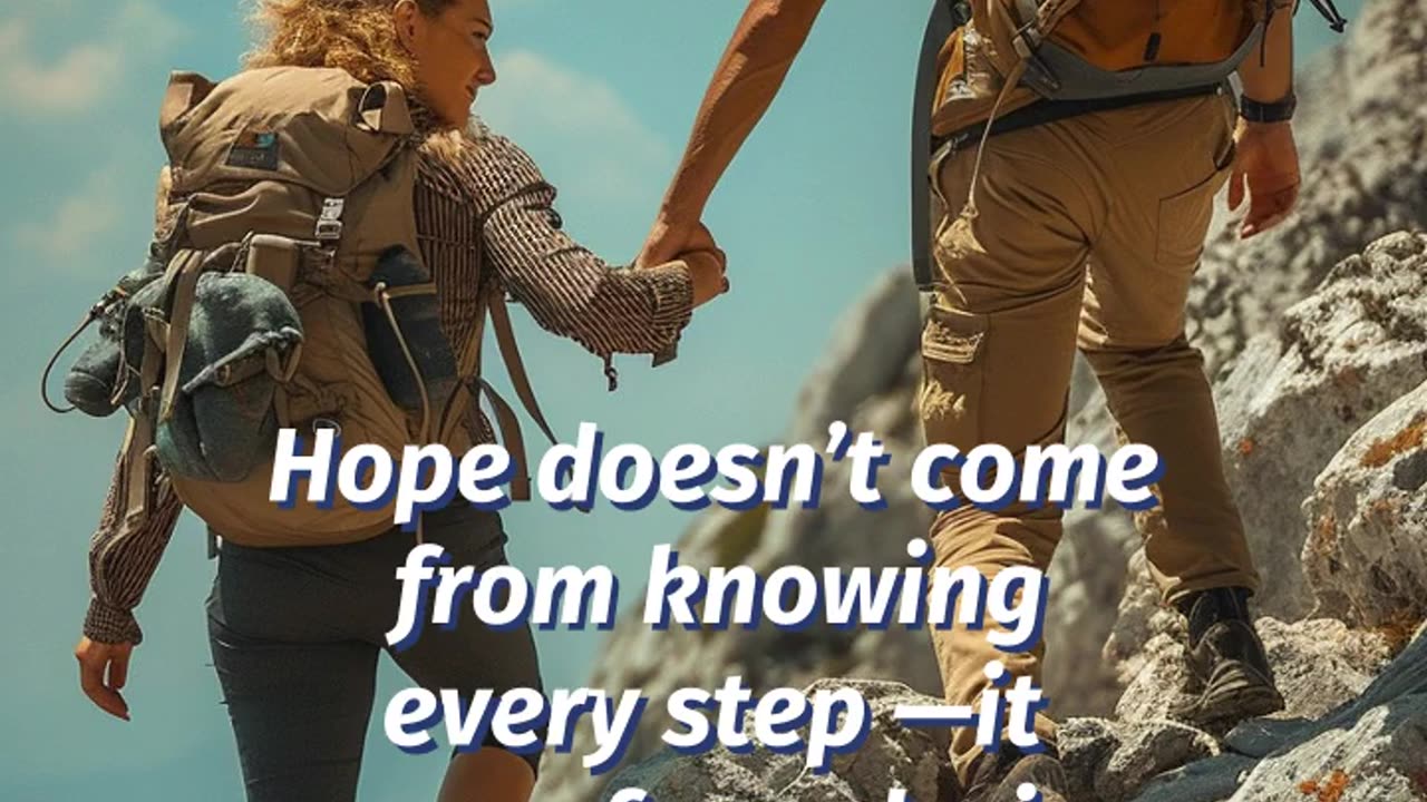 "Walking Through the Unknown with Hope"
