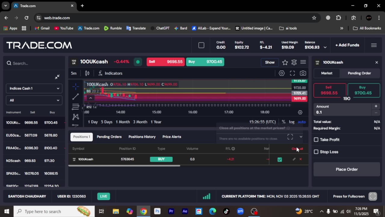 New Trader vari noksan hogaya