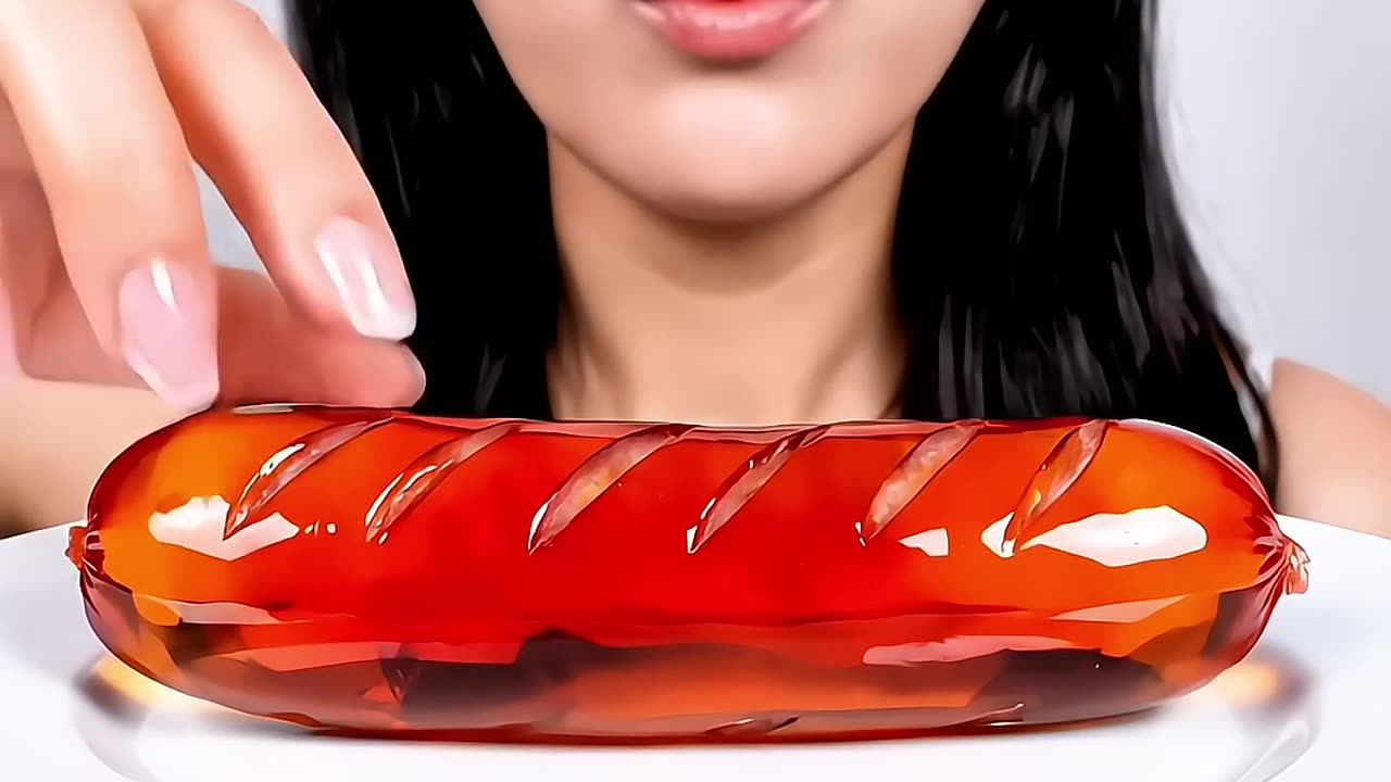 Eating Sausage Glass ai asmr