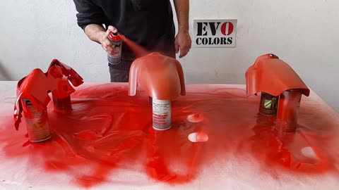 Pintar tapas de plástico de MOTO con SPRAY de EVO COLORS