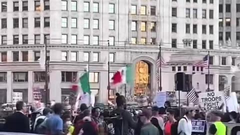 Peaceful anti-Trump/ICE protest in Chicago today.