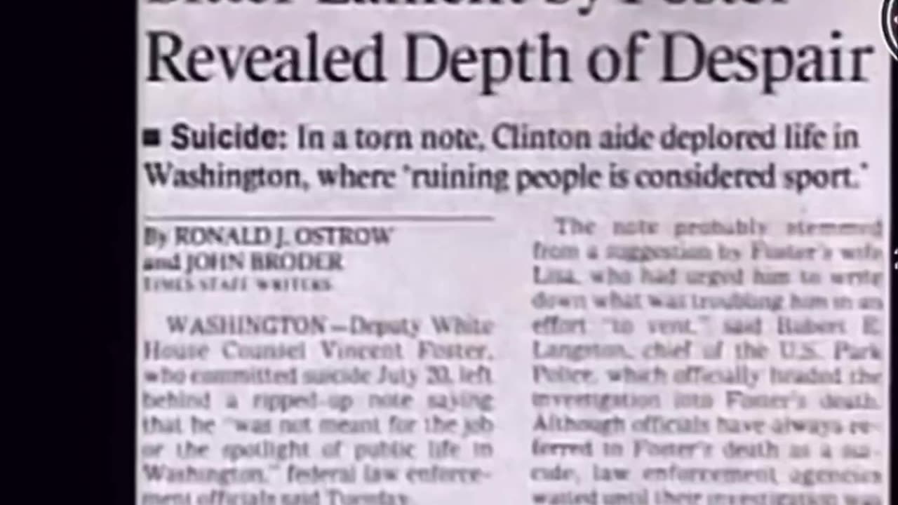 Vince Foster Suicide