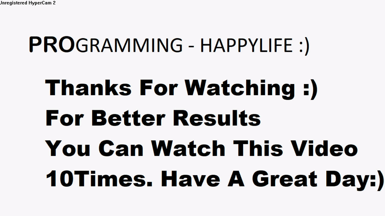 PROGRAMMING - HAPPYLIFE :)