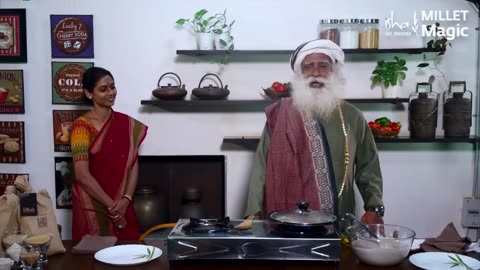 Sadhguru & Radhe Cook A Ragi Dosa Together Millet Recipe