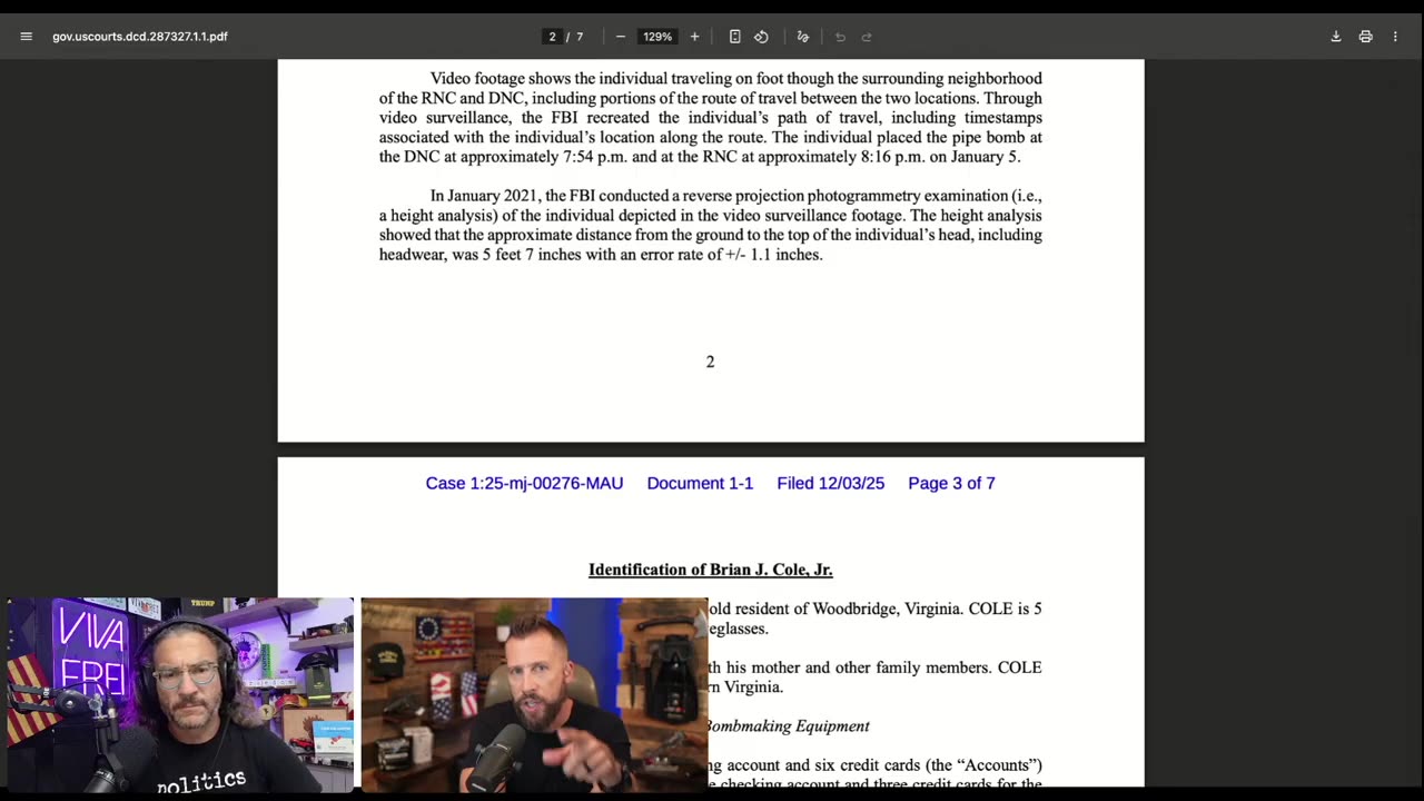 JANUARY 6TH BOMBER ARRESTED