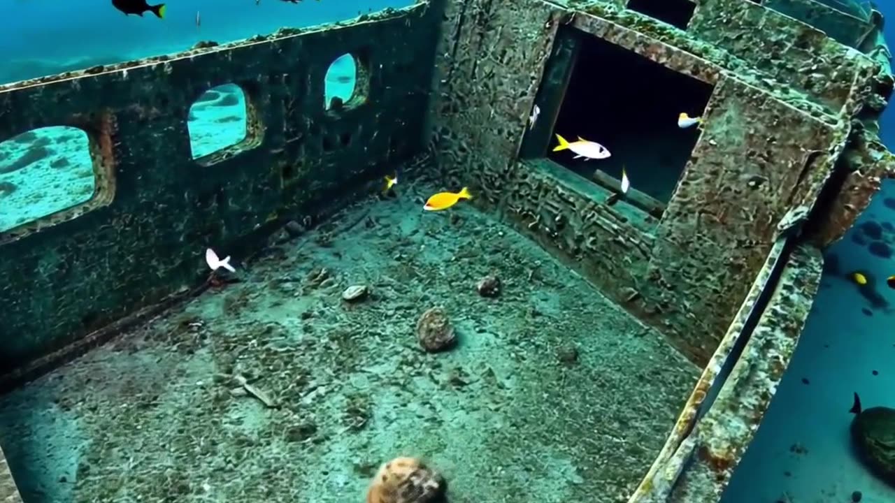 Enchanted Underwater Shipwreck Hidden Ocean Life