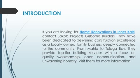If you are looking for Home Renovations in Inner Kaiti