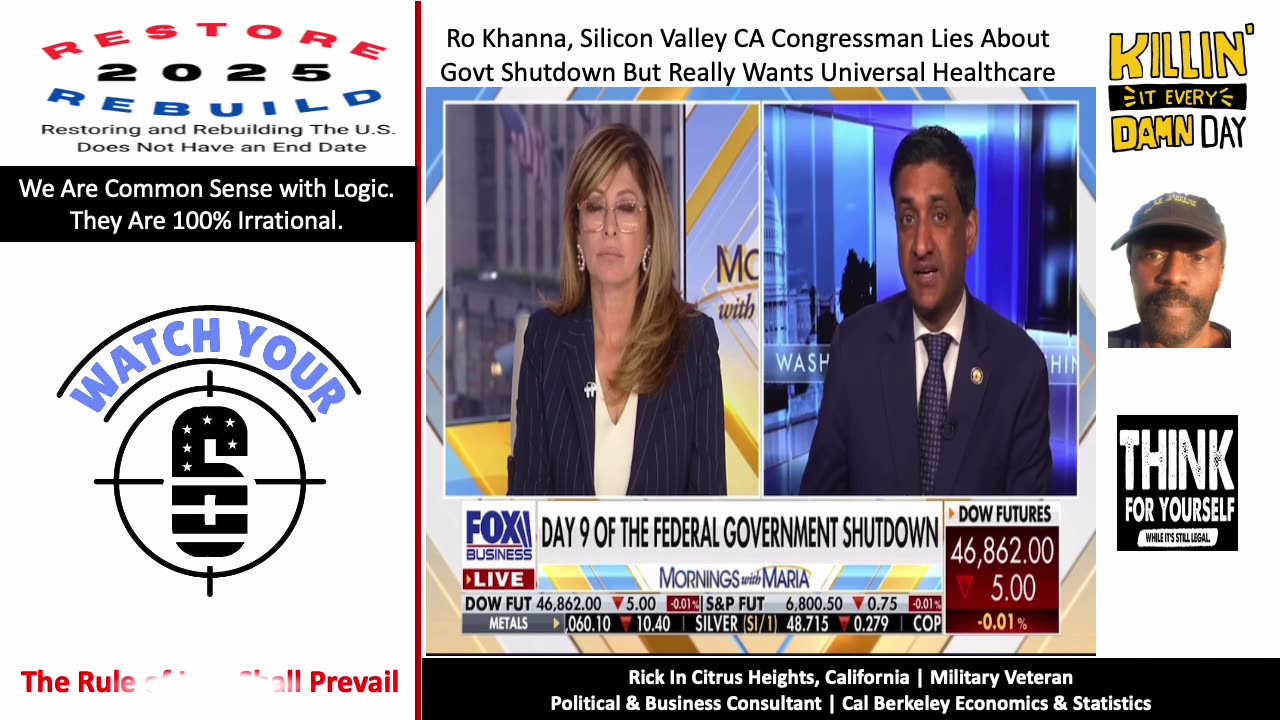 Ro Khanna Disguises Govt Shutdown for Push for Universal Healthcare