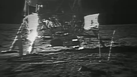 Restored Apollo 11 Moonwalk-original NASA EVA Mission-walking on the Moon