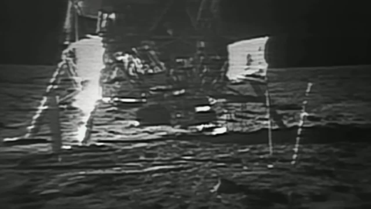 Restored Apollo 11 Moonwalk-original NASA EVA Mission-walking on the Moon