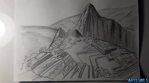 How to draw Machu Picchu