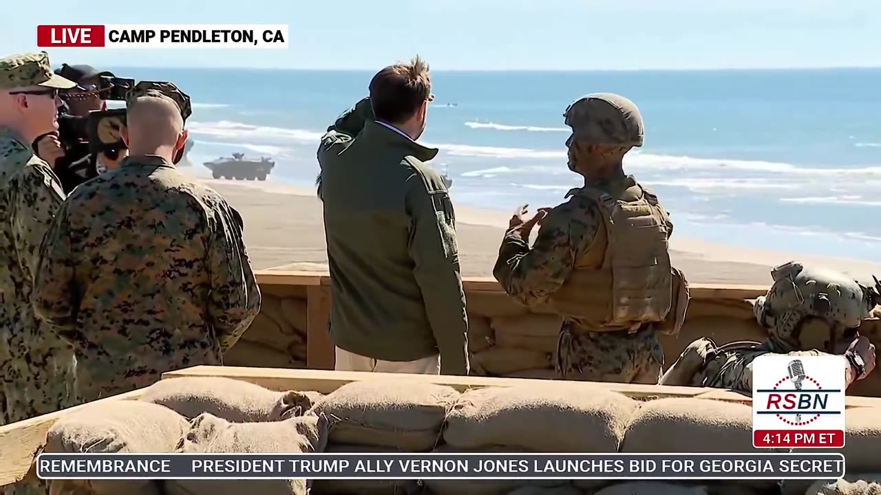 VP JD VANCE is watching a US Marines demonstration right now in Camp Pendleton, Ca