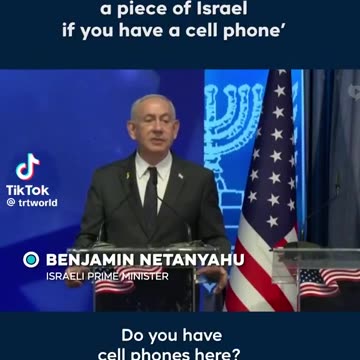 Benjamin Netanyahu claimed that anyone with a cell phone owns a "piece of Israel"