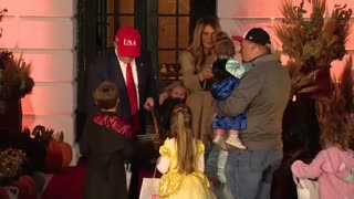 Trump & Melania Greet Kids at White House Halloween Bash | Festive Night in Washington | AC15