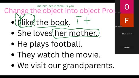 subject and object pronouns using in sentences (part 2)