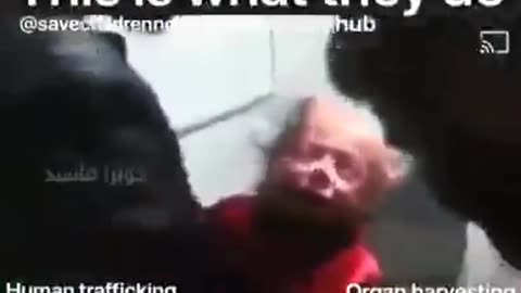 She is placed on a table with a tray underneath, just before the extraction of [adrenochrome]...