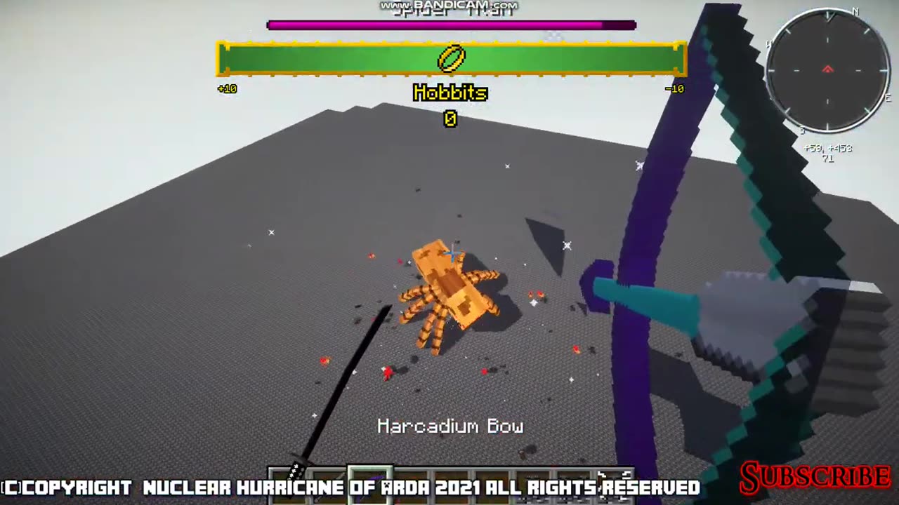 Minecraft mob battle cave spider titan vs nuclear joestar