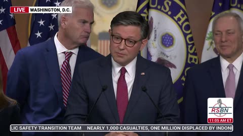 WATCH: "Absolutely delighted that Jasmine Crockett is running for Senate in Texas," Mike Johnson.