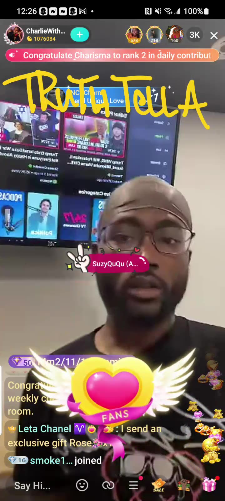 CHARLI SPILLING BIG SUEWOO & CARLOS TEA