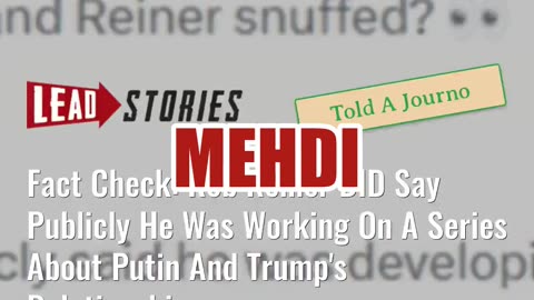 Fact Check: Rob Reiner DID Say He Was Working On Series About Putin And Trump's Relationship
