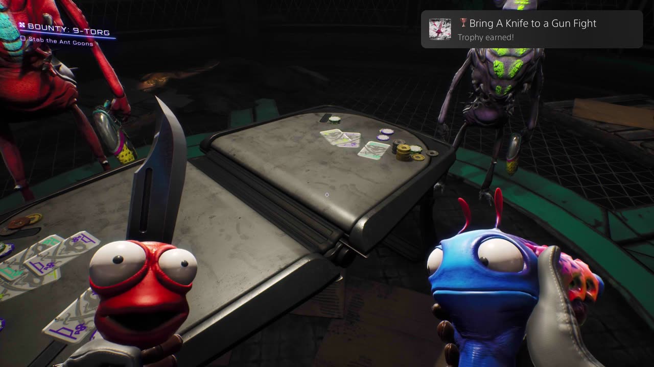 High on Life Bring a Knife to a Gun Fight Trophy