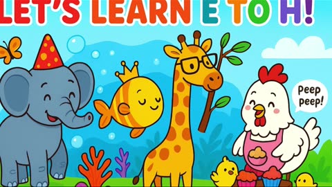 "E to H Alphabet Song for Kids | Fun ABC Learning Rhyme!"