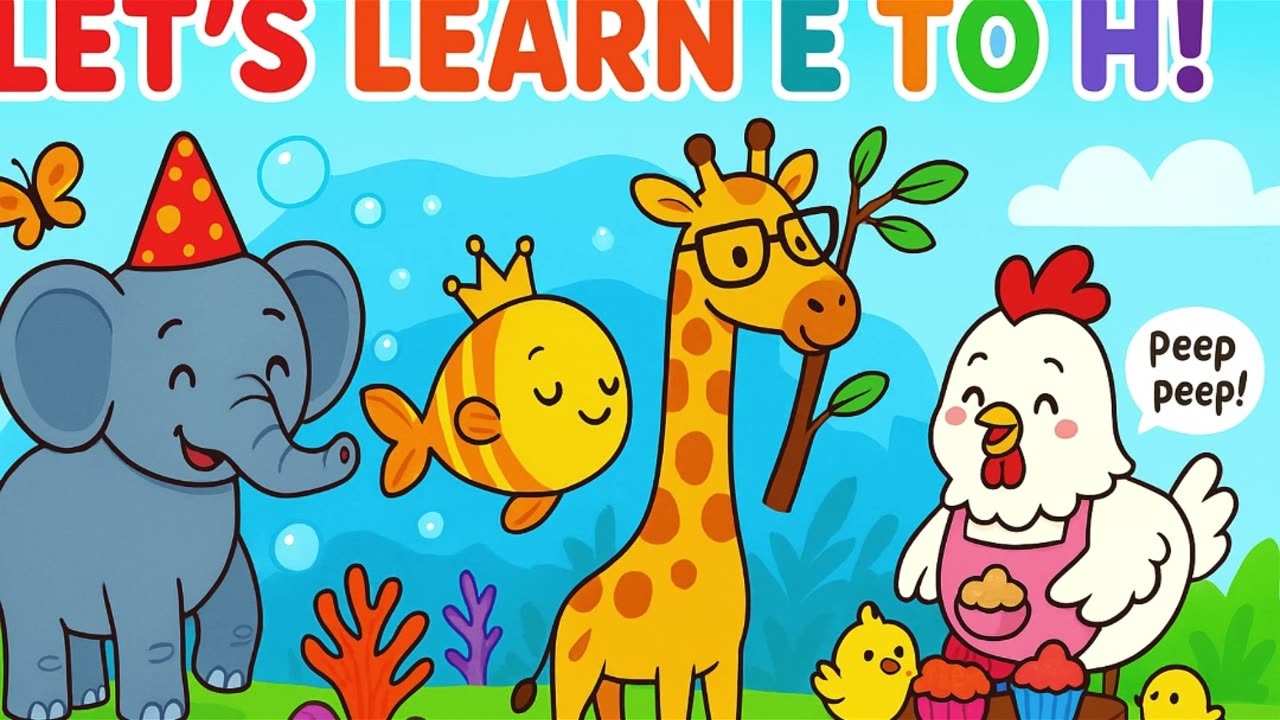 "E to H Alphabet Song for Kids | Fun ABC Learning Rhyme!"