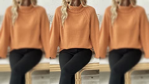 Cable Knit Turtleneck Sweater