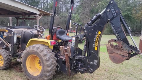 The backhoe is repaired. 03062025