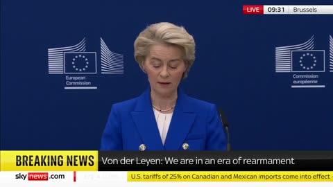 🚨EU COMMISION PRESIDENT SAYS EUROPE WILL STEP IN AS TRUMP PULLS AID FROM UKRAINE