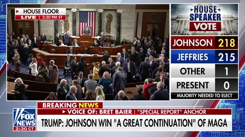 Trump reacts to Speaker Johnson's re-election victory- 'Make America Great Again'