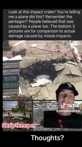 AGAIN, WAKE UP that was NOT a plane that made this hole