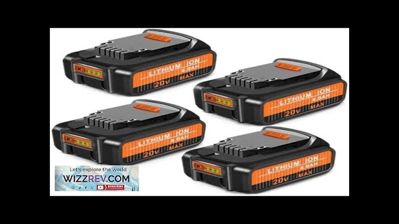 Amityke Replacement for Dewalt 4Pack 20V Battery 6000mAh (Yellow & Black) Review