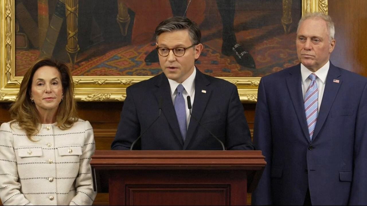 Mike Johnson holds a press conference - October 9, 2025