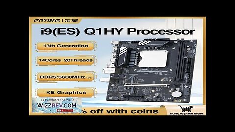 DIY Gaming Computer Motherboard with Onboard 13th Kit Interposer Core CPU Q1HY Review