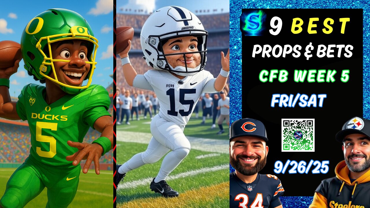 🏈 9 BEST COLLEGE FOOTBALL WEEK 5 BETS | CFB TOP PROPS & PREDICTIONS