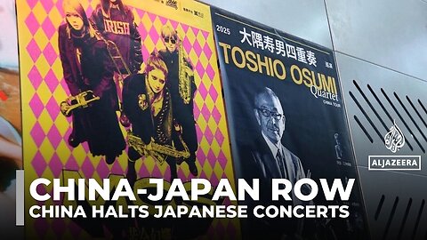 China halts Japanese concerts as diplomatic row over Taiwan escalates