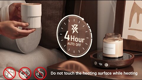 SWEETFULL Mug Warmer - 36W Coffee Cup Warmer for Desk with 3-Temp Settings Display