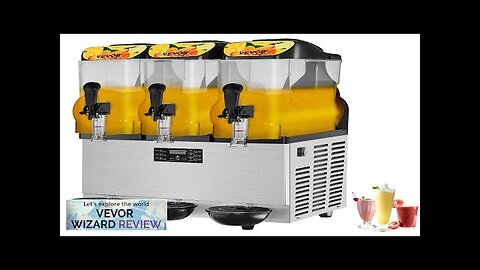 VEVOR Commercial Slushy Machine 36L/9.6Gal Stainless Steel Margarita Smoothie Frozen Drink Review