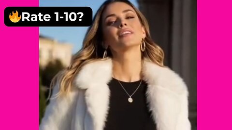 🔥 Rate This Furry White Winter Coat & Leather Trousers 1-10? | Supermodel Winter 4K