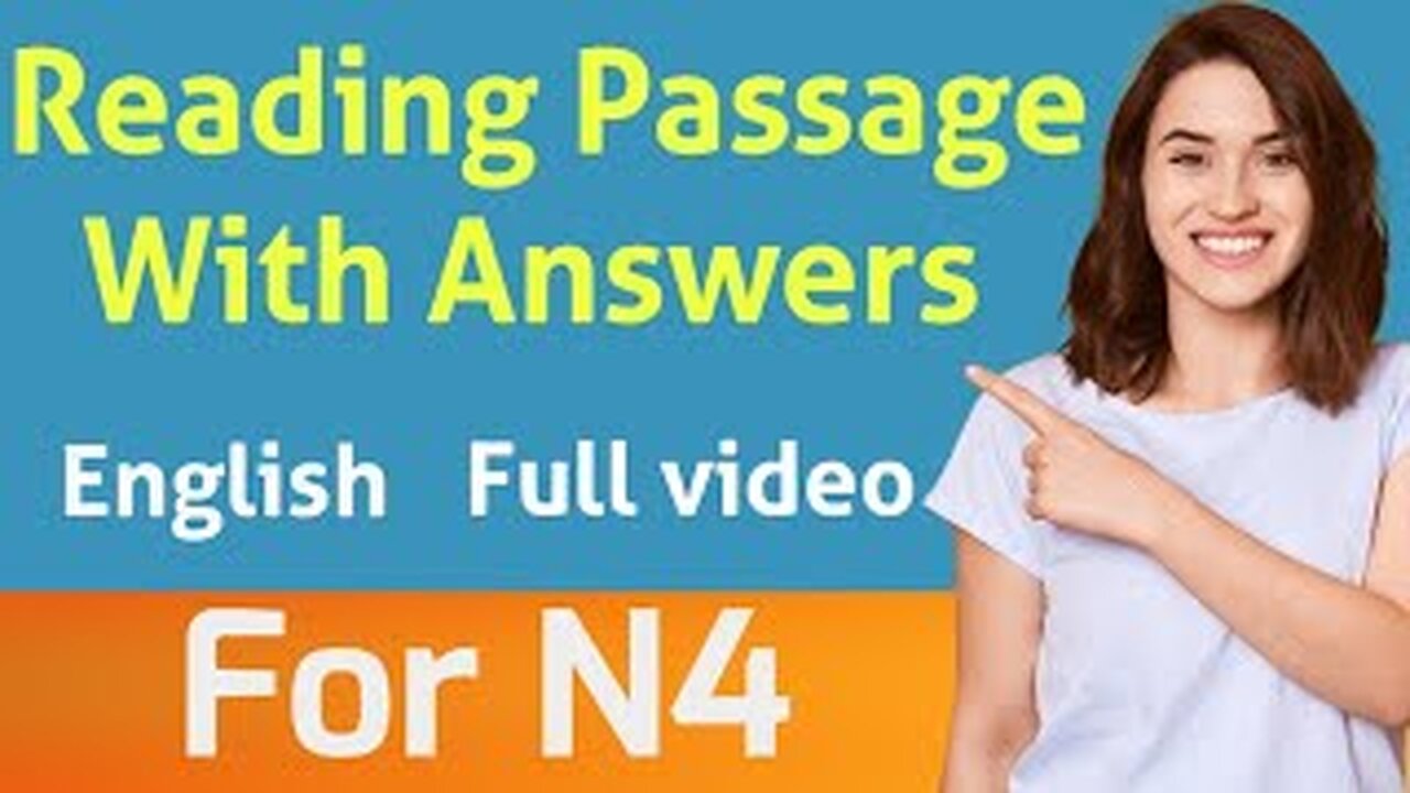 JLPT N4 Reading Practice with Answers