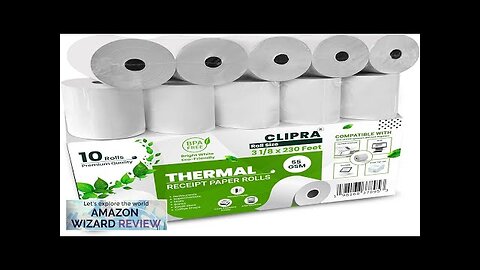 3 1/8 x 230 Thermal Paper Receipt Rolls (10 PACK) USA Based Review