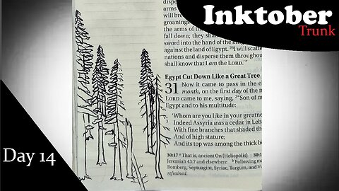 🌳 Inktober Day 14 – "Trunk" | Drawing Trees & Sharing a Dream from God 🌙