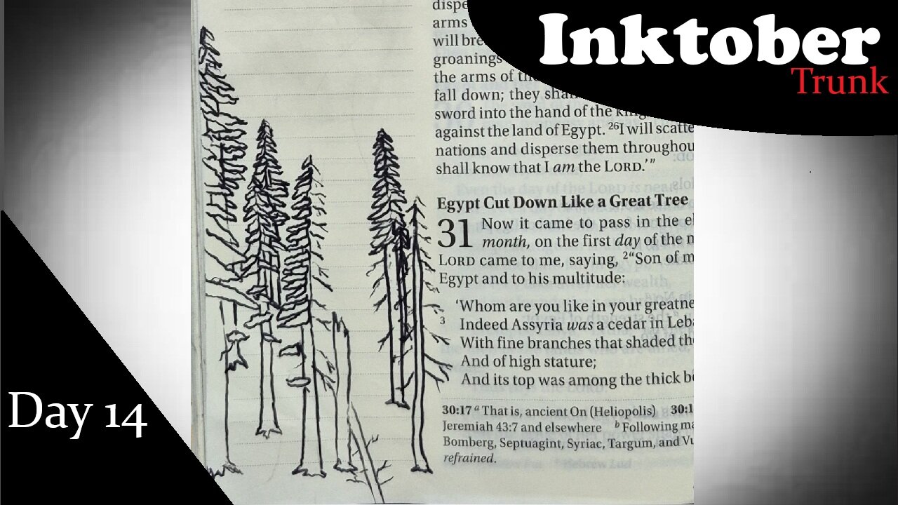 🌳 Inktober Day 14 – "Trunk" | Drawing Trees & Sharing a Dream from God 🌙