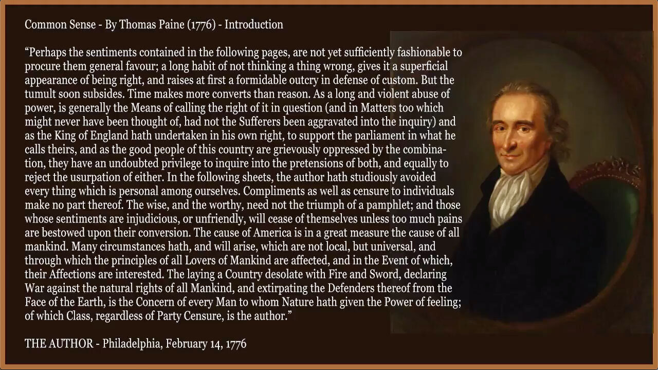 Why Thomas Paine's Common Sense Pamphlet Is Important