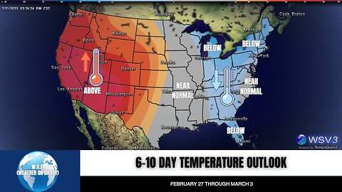 🌡️ Above Avg Temps West, Cooler East: 6-10 Day Outlook! #shorts #weather #forecast